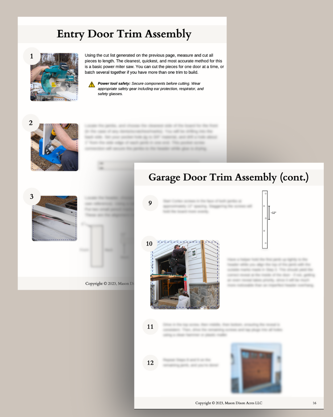 Example Pages from Door Trim Plans