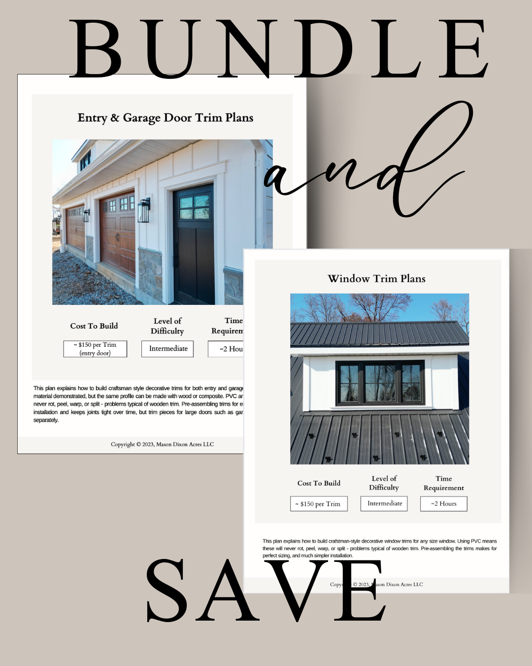 Exterior Trim Plans Bundle